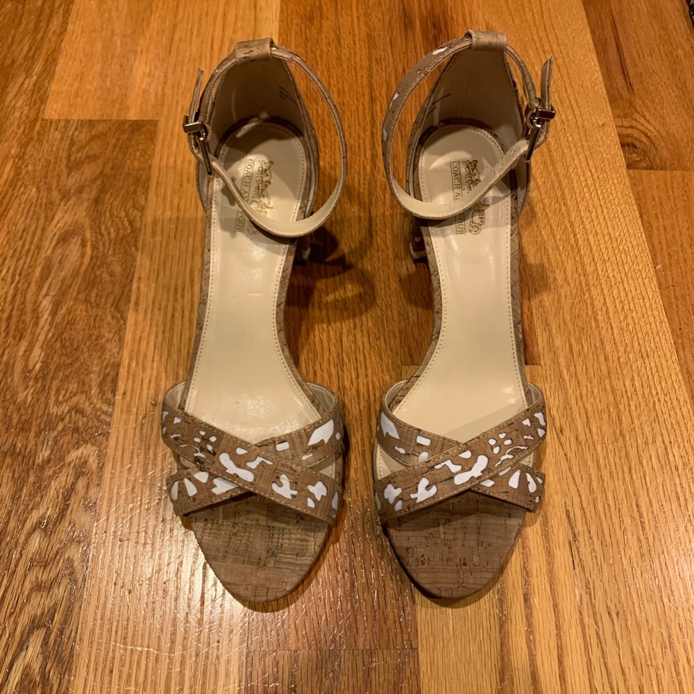 Coach Floral Block Heels